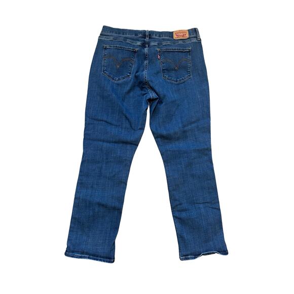 Levi’s Classic Straight Mid Rise Blue Jeans | Stretch Denim Size 12 - Picture 2 of 5